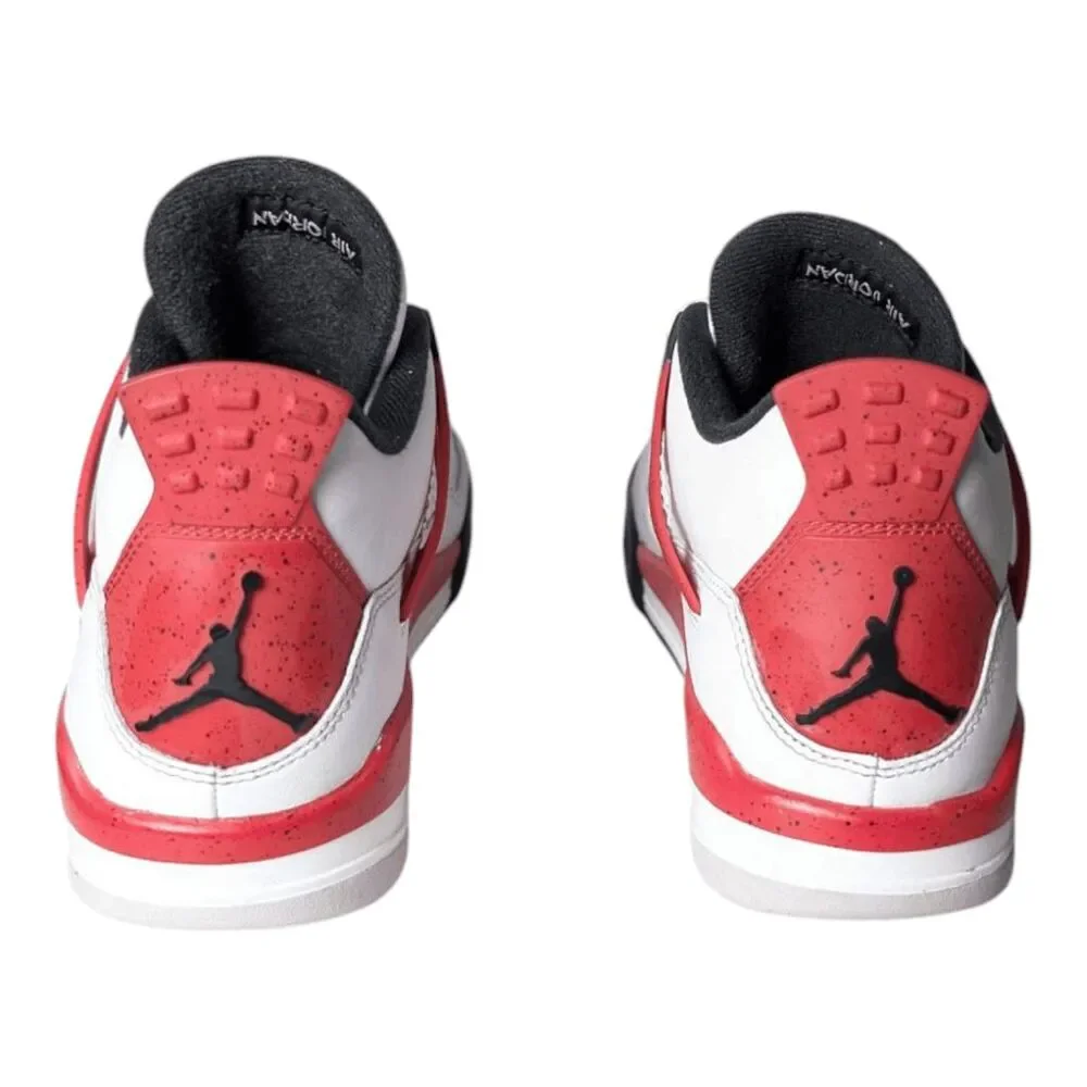 NIKE Air Jordan 4 Retro 'Red Cement' Sneakers Size 7Y/W8.5